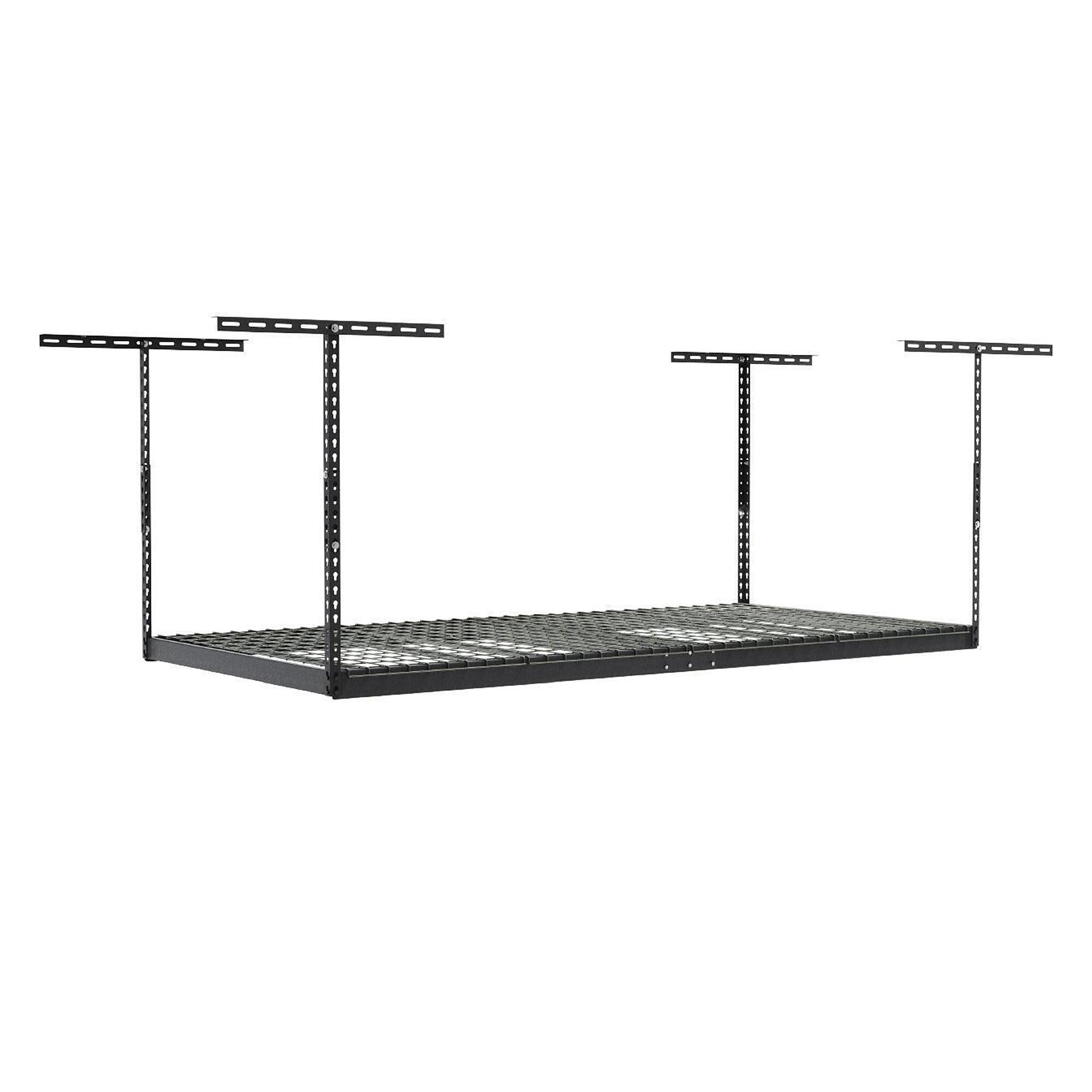 SafeRacks 4x8 Overhead Garage Rack Hammertone 12" - 24"